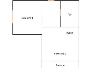 Продам двухкомнатную квартиру, 39 м2, Новосибирская область, улица Серафимовича, 10