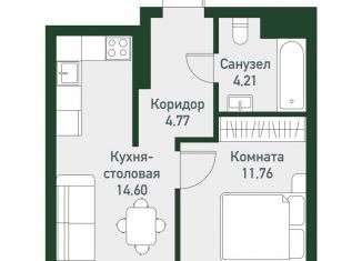 Продам 2-комнатную квартиру, 35.3 м2, Челябинская область
