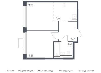 Продаю 1-комнатную квартиру, 38.1 м2, Красногорск, жилой комплекс Квартал Строгино, к2