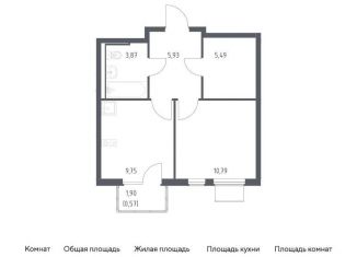 Продам 1-комнатную квартиру, 36.4 м2, Московская область, жилой комплекс Горки Парк, 6.1