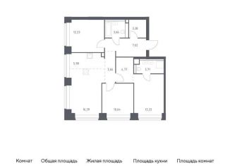 Продажа трехкомнатной квартиры, 85.4 м2, Москва, жилой комплекс Нова, к1