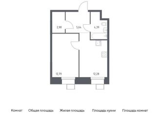 Продам однокомнатную квартиру, 37.4 м2, Москва