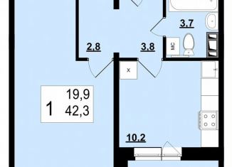 Продается однокомнатная квартира, 42.3 м2, Ярославль