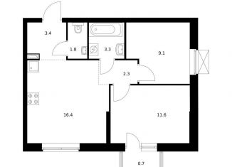 Продается 2-ком. квартира, 48.6 м2, Екатеринбург, жилой комплекс Исеть Парк, 5, Октябрьский район