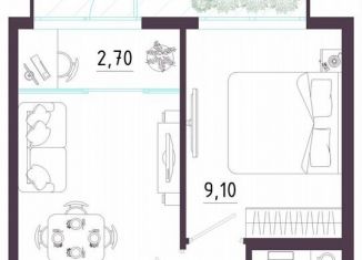 Продажа 1-комнатной квартиры, 45 м2, Тула, Пряничная улица, 9