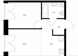 Продаю 1-комнатную квартиру, 34.3 м2, Санкт-Петербург, набережная Обводного канала, 169, муниципальный округ Измайловское