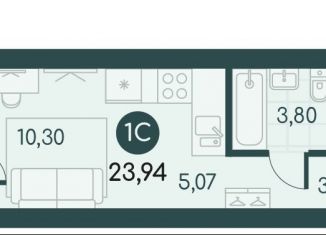 Продается квартира студия, 23.9 м2, Санкт-Петербург, посёлок Левашово, 4