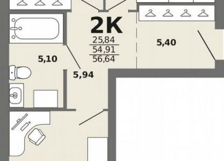 Продаю двухкомнатную квартиру, 56.6 м2, Республика Алтай