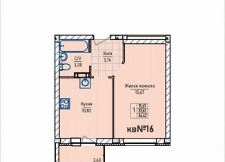 Продажа 1-ком. квартиры, 34.4 м2, сельский посёлок Новинки, Инженерный проезд, 7к2, ЖК Стрижи