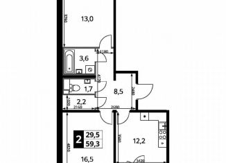 Продаю двухкомнатную квартиру, 59.3 м2, Москва, САО, Ленинградское шоссе, 228к4