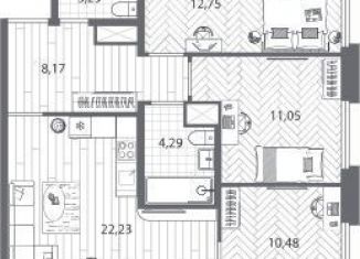 3-комнатная квартира на продажу, 72.3 м2, Санкт-Петербург, метро Озерки, набережная реки Каменки, 13к3