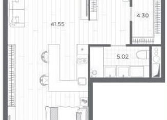 Продажа квартиры студии, 50.9 м2, Санкт-Петербург, Красногвардейский район, Магнитогорская улица, 51литЗ