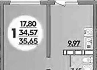 Продажа 1-комнатной квартиры, 35.7 м2, Ростов-на-Дону, ЖК Платовский, улица Тимофеева, 20