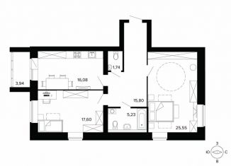 Продажа 2-комнатной квартиры, 86.4 м2, Берёзовский, улица Победы, 5А, ЖК Уют-Сити