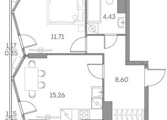 Продам 1-ком. квартиру, 40 м2, Москва, метро Стахановская
