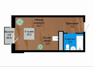 Продается квартира студия, 23.1 м2, Чита