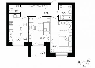 Продам 2-комнатную квартиру, 60.4 м2, Берёзовский, улица Победы, 7, ЖК Уют-Сити