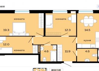 Сдается трехкомнатная квартира, 79 м2, Пермь, улица Куйбышева, 135