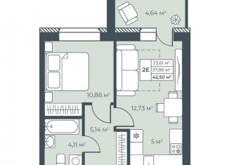 Двухкомнатная квартира на продажу, 42.5 м2, Выкса