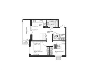 Продается 2-ком. квартира, 54.2 м2, посёлок Берёзовый