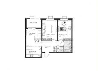 Продаю 2-ком. квартиру, 71.6 м2, посёлок Берёзовый