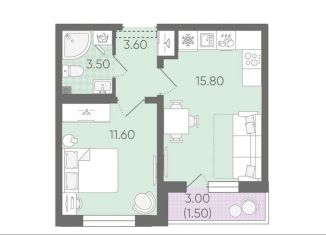 Продажа 1-комнатной квартиры, 36 м2, Санкт-Петербург, метро Гражданский проспект