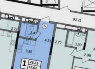 Продам квартиру студию, 26.4 м2, Удмуртия, Клубная улица, 13В