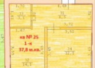 Продам однокомнатную квартиру, 37.8 м2, Бахчисарай, улица Грузинова, 61