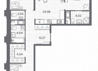 Продам 3-комнатную квартиру, 96.6 м2, Санкт-Петербург, метро Приморская, Клубный переулок