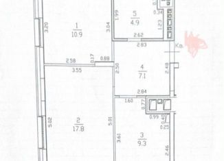 Продается 2-комнатная квартира, 52.2 м2, Татарстан, улица Гавриила Державина, 4к2
