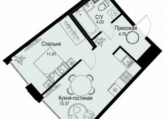 1-комнатная квартира на продажу, 35.6 м2, Санкт-Петербург, Петроградский район