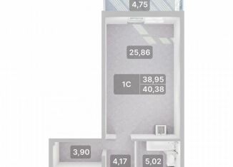 Квартира на продажу студия, 40.4 м2, Красноярский край