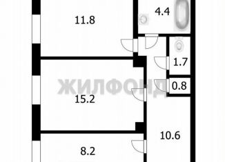 Сдается 1-комнатная квартира, 53 м2, Новосибирск, улица Даргомыжского, 2, метро Заельцовская