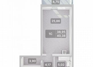 Продажа квартиры студии, 40.4 м2, Красноярский край