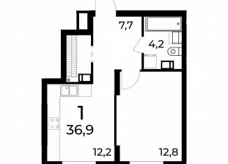 1-ком. квартира на продажу, 37.4 м2, Нижегородская область