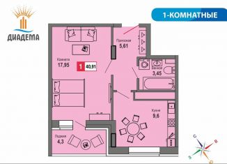 Однокомнатная квартира на продажу, 46.8 м2, Тверь, Пролетарский район