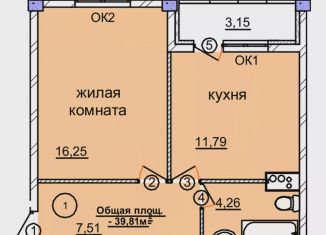 Продам однокомнатную квартиру, 43.1 м2, Нижегородская область, Спортивная улица, 82