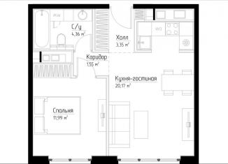 1-комнатная квартира на продажу, 41.5 м2, Москва, метро Серпуховская, Дубининская улица, 59к1