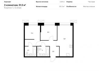 Продается 2-комнатная квартира, 51.5 м2, Санкт-Петербург, метро Обводный канал