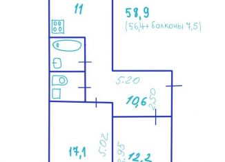 Продажа 2-комнатной квартиры, 59 м2, Краснодар, Платановый бульвар, 19/1, Платановый бульвар