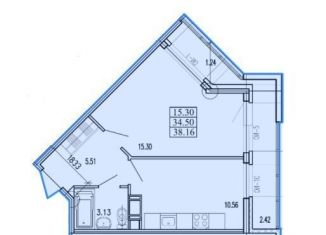 Продам 1-комнатную квартиру, 38.2 м2, Кудрово, Европейский проспект, 22, ЖК Европейский парк