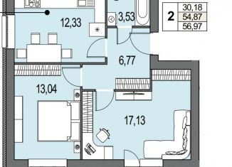 Продажа двухкомнатной квартиры, 54.9 м2, Ульяновск, жилой комплекс ЭкоСити, 10, ЖК ЭкоСити