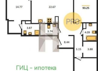 3-ком. квартира на продажу, 93.3 м2, Санкт-Петербург, метро Площадь Мужества