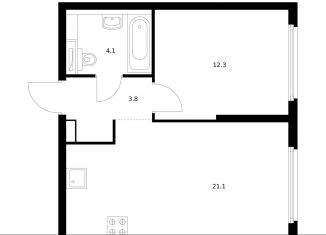 Продажа однокомнатной квартиры, 41.3 м2, Москва, ЖК Барклая 6