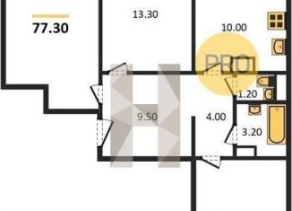 Продается 3-ком. квартира, 77.3 м2, Воронеж, ЖК Лазурный, улица Маршала Одинцова, 25Б/33