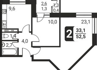 Продажа 2-ком. квартиры, 52.5 м2, посёлок Развилка, ЖК Три Квартала, жилой комплекс Три Квартала, к11