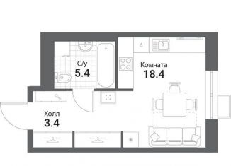 Продажа квартиры студии, 27.2 м2, Москва, ЖК Нагатино Ай-Ленд