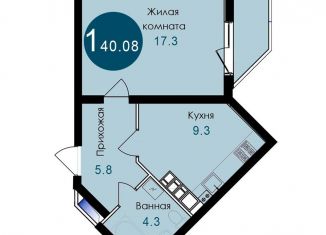 Продается 1-комнатная квартира, 40.1 м2, село Гайдук, улица Труда, 8