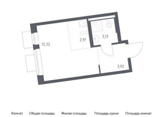 Продаю квартиру студию, 22.3 м2, поселение Рязановское