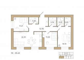 Продаю 3-ком. квартиру, 87 м2, Пензенская область, 2-й проезд Свердлова, 27